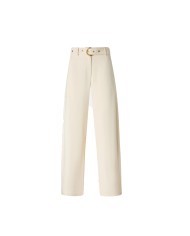 PINKO PANTALONI LEXY CON CINTURA BIANCO CIGNO 106492 126