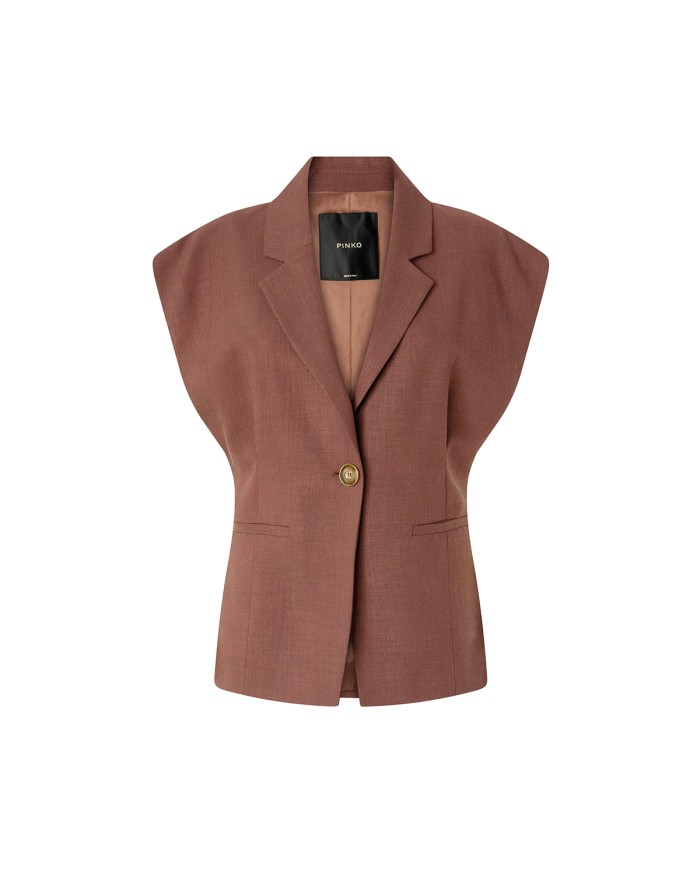 PINKO GIACCA FLOELLA SMANICATA EFFETTO RUSTICO TERRA X PIANTE 106509 126