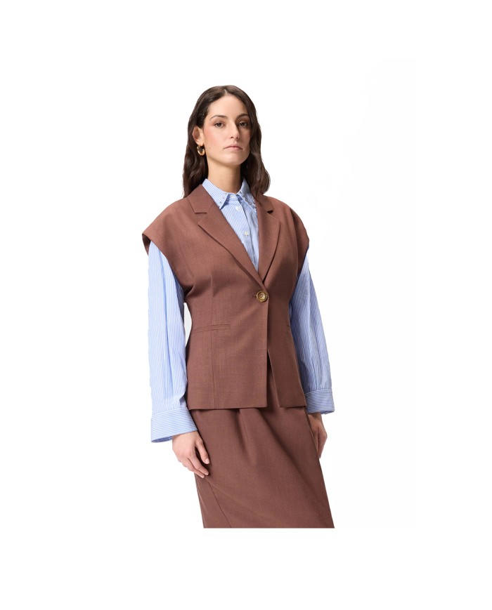 PINKO GIACCA FLOELLA SMANICATA EFFETTO RUSTICO TERRA X PIANTE 106509 126