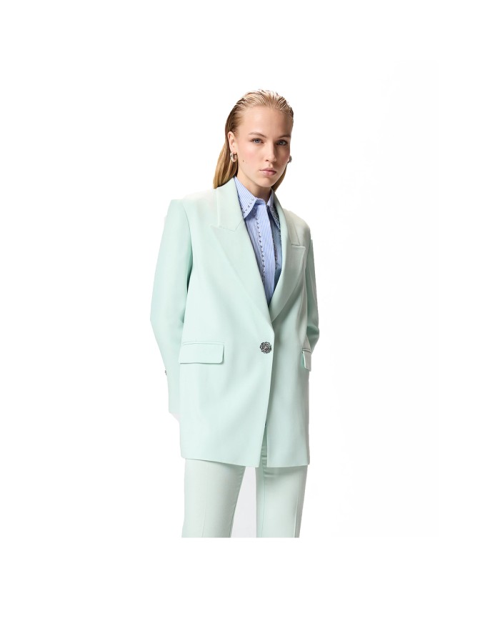 PINKO GIACCA MANDARINO DOUBLE CON BOTTONI GIOILELLO SALVIA 106628 126
