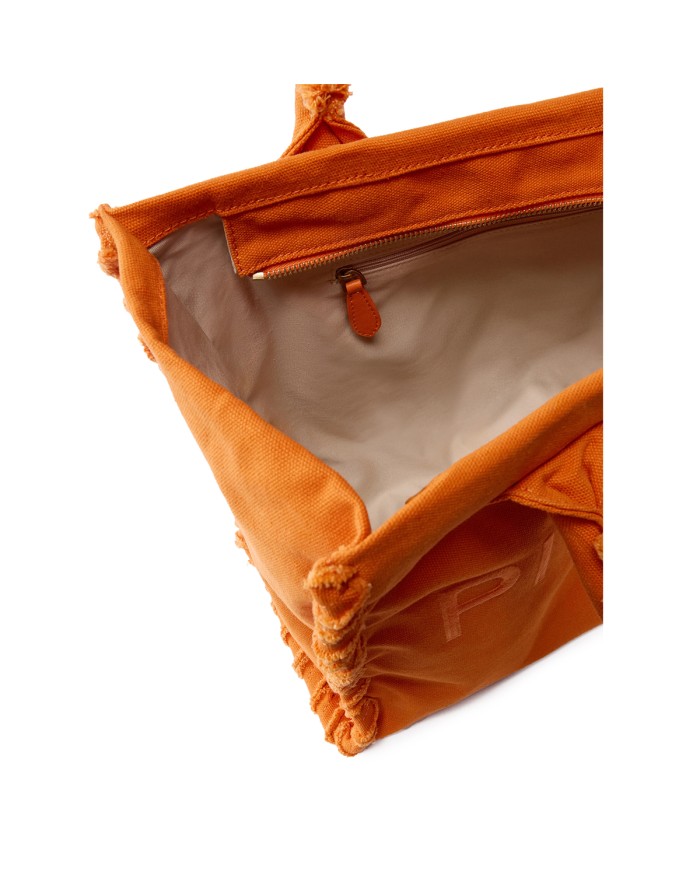 PINKO BORSA DONNA SHOPPER BAG CANVAS ARANCIO BRUCIATO 106673 126