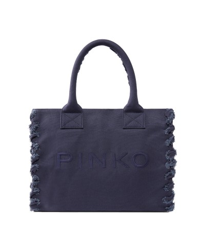 PINKO BORSA DONNA SHOPPER BAG CANVAS VIOLA AURA AUSTRALE 106673 126