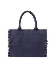 PINKO BORSA DONNA SHOPPER BAG CANVAS VIOLA AURA AUSTRALE 106673 126