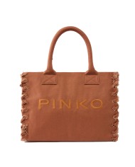 PINKO BORSA DONNA SHOPPER BAG CANVAS BEIGE SCOAITTOLO 106673 126
