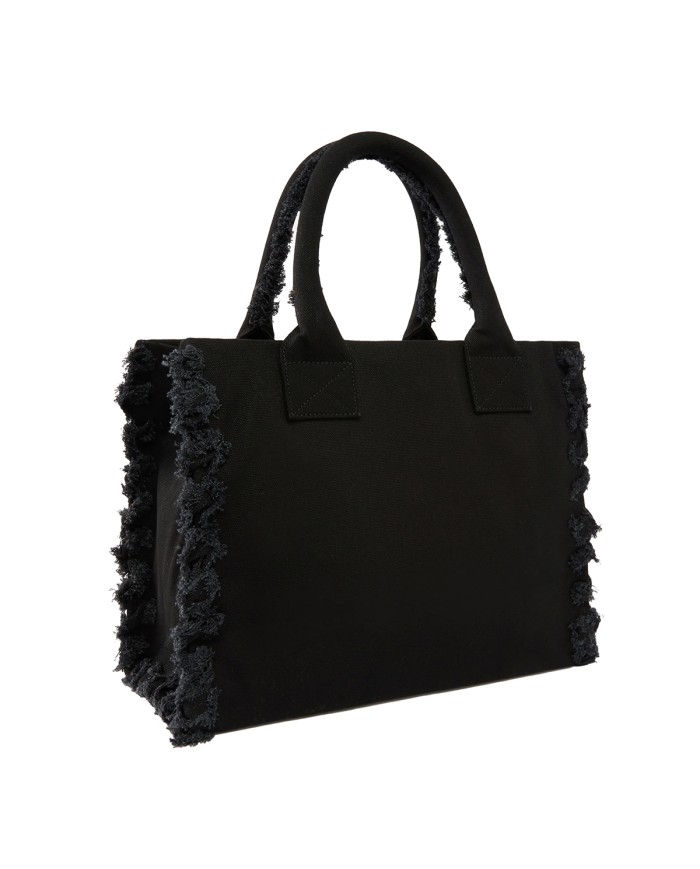 PINKO BORSA DONNA SHOPPER BAG CANVAS NERO LIMOUSINE 106673 126