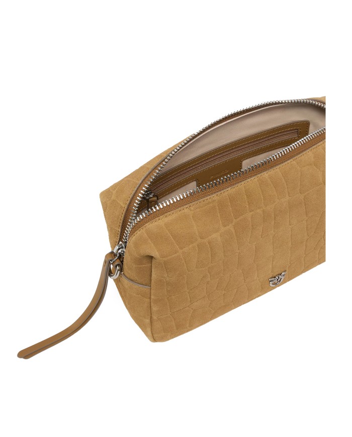PINKO BORSA DONNA BAULETTO TRITTICO NABUCK STAMPA COCCO CANGURO 106761 126