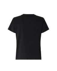 PINKO T-SHIRT FIDENZA CON MAXI RICAMO GIOIELLO LOVE BIRDS NERO AZZURRO 107094 126