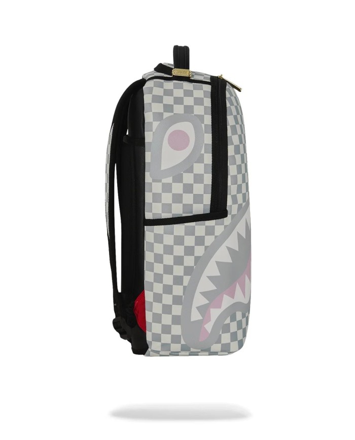 SPRAYGROUND ZAINO CREAM CHECK UNIFINISCHED SHARK BACKPACK 910B8758NSZ 126