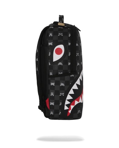 SPRAYGROUND ZAINO GREY PEEKING CHRACTER CHECK BACKPACK 910B8872NSZ 126