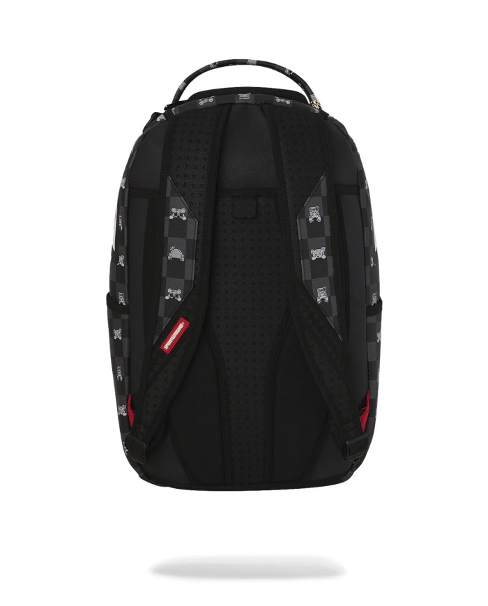SPRAYGROUND ZAINO GREY PEEKING CHRACTER CHECK BACKPACK 910B8872NSZ 126