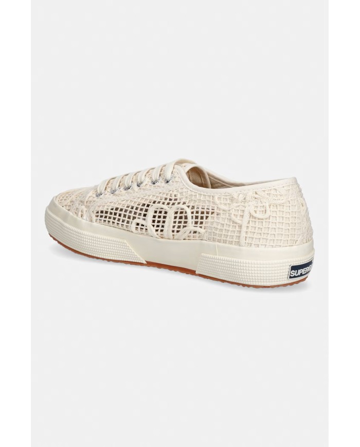 SUPERGA SCARPA DONNA SNEAKERS CROCHET BEIGE OFF WHITE S3148SW 126