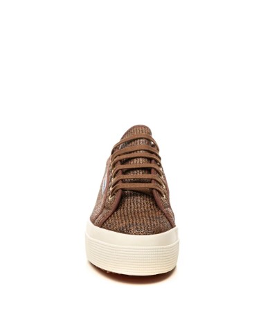 SUPERGA SCARPA DONNA SNEAKER PLATFORM RAFFIA BROWN COFEE S41518W 126