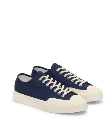 SUPERGA SCARPA UOMO SNEAKER WORKS LOW COTTON CANVAS NAVY OFF WHITE S51347W 126