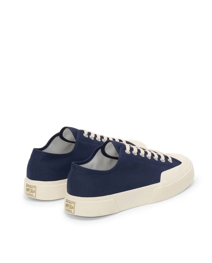 SUPERGA SCARPA UOMO SNEAKER WORKS LOW COTTON CANVAS NAVY OFF WHITE S51347W 126