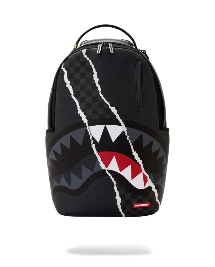 SPRAYGROUND ZAINO CENTER RIP REVEALING GRAY CHECK BACKPACK 910B8502NSZ 226