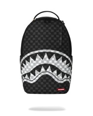 SPRAYGROUND ZAINO BLACK AND WHITE DRIP CHECK SHARK BACKPACK 910B8553NSZ 226