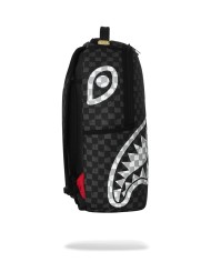SPRAYGROUND ZAINO BLACK AND WHITE DRIP CHECK SHARK BACKPACK 910B8553NSZ 226