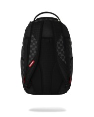 SPRAYGROUND ZAINO BLACK AND WHITE DRIP CHECK SHARK BACKPACK 910B8553NSZ 226