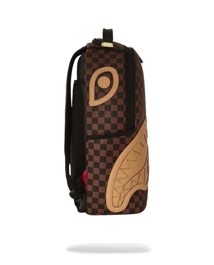 SPRAYGROUND ZAINO SEMBOSSED CHEK BROWN BACKPACK 910B8592NSZ 226