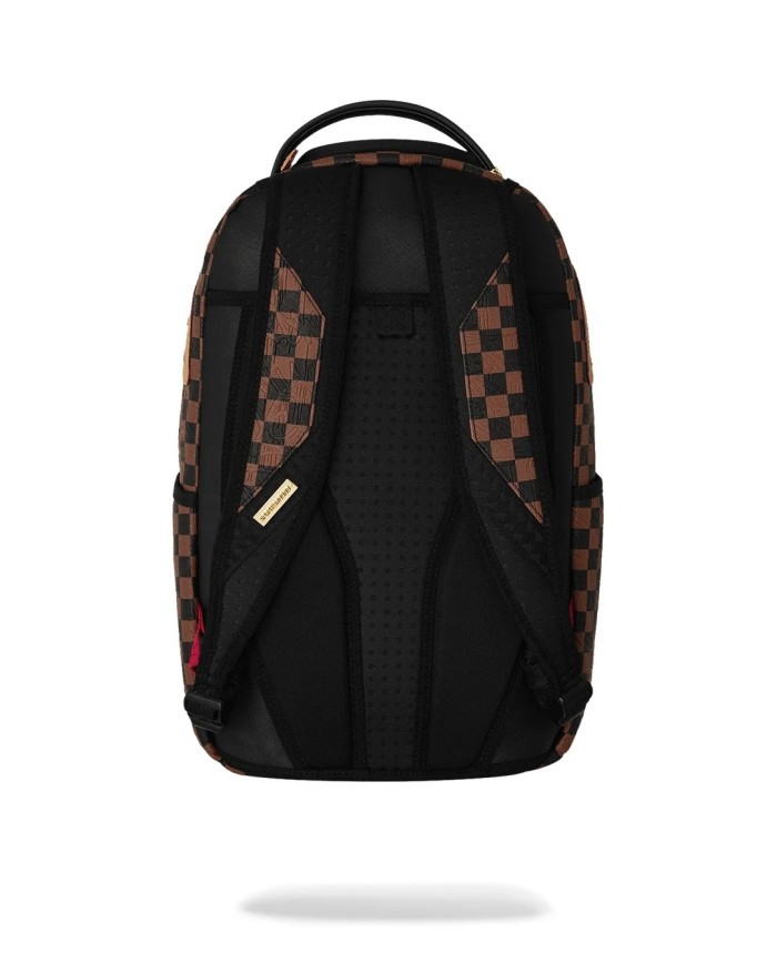 SPRAYGROUND ZAINO SEMBOSSED CHEK BROWN BACKPACK 910B8592NSZ 226