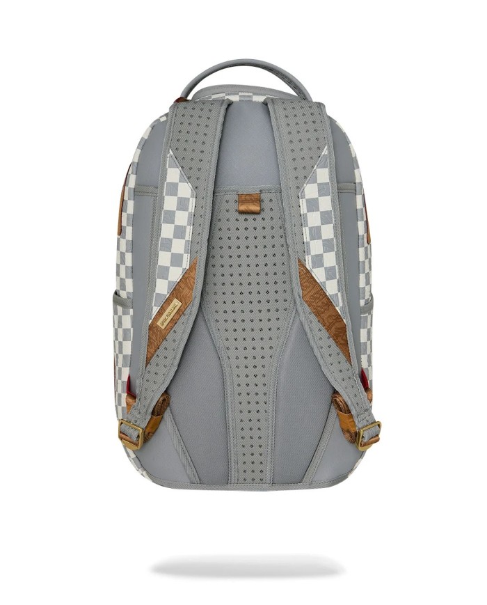SPRAYGROUND ZAINO EMBOSSED CREAM CHECK BACKPACK 910B8593NSZ 226