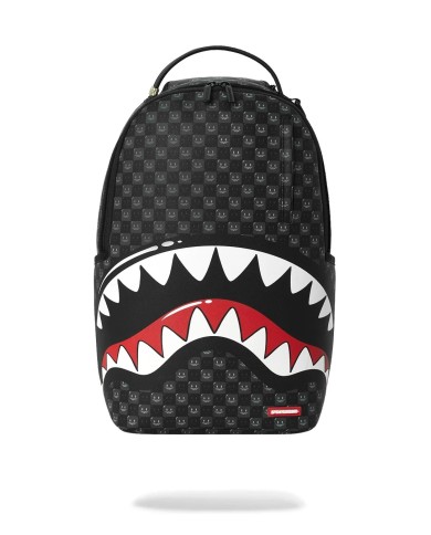 SPRAYGROUND ZAINO SHARK IN PARIS WTF BUBBLY BLACK CHECK BACKPACK 910B8633NSZ 226