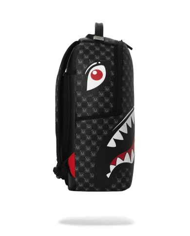 SPRAYGROUND ZAINO SHARK IN PARIS WTF BUBBLY BLACK CHECK BACKPACK 910B8633NSZ 226