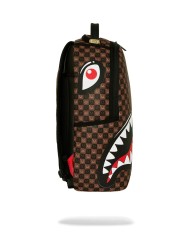 SPRAYGROUND ZAINO SHARK IN PARIS WTF BUBBLY BROWN CHECK BACKPACK 910B8634NSZ 226
