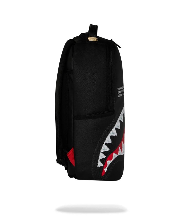 SPRAYGROUND ZAINO SHARK CENTRAL BLACK EMBROIDERED SHARK BACKPACK 910B9629NSZ 226