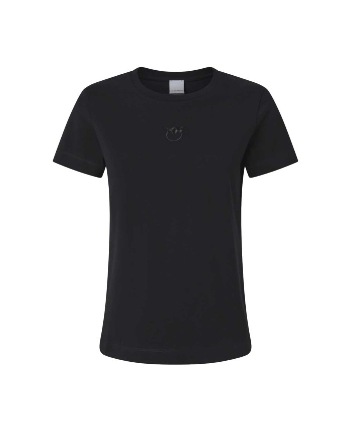 PINKO T-SHIRT DONNA MANICHE CORTE LOGO RICAMATO