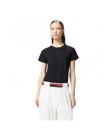 PINKO T-SHIRT DONNA MANICHE CORTE LOGO RICAMATO