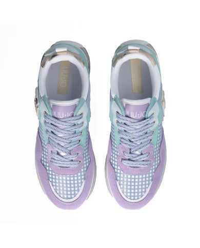 LIU-JO CALZATURE SCARPA DONNA SNEAKERS PLATFORM COW SUEDE MESH AMETISTA EMERALD BA5013 125