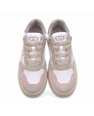 LIU-JO CALZATURE SCARPA DONNA SNEAKERS ME 03 SUEDE CALF NUDE WHITE PEACH BA5037 125