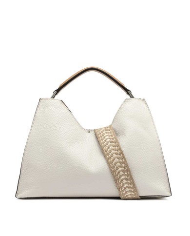 GIANNI CHIARINI HAND BAG AURORA CON TRACOLLA A NASTRO SABBIA/NATURE  BS 10566 RNGDBL-NAETN 125