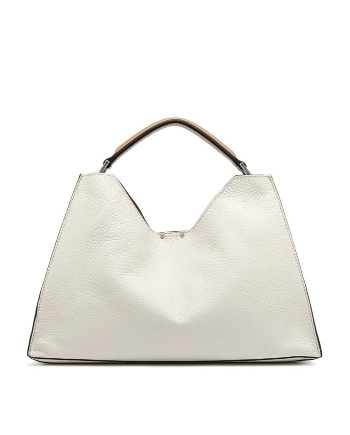 GIANNI CHIARINI HAND BAG AURORA CON TRACOLLA A NASTRO SABBIA/NATURE  BS 10566 RNGDBL-NAETN 125