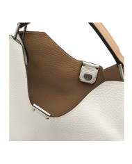 GIANNI CHIARINI HAND BAG AURORA CON TRACOLLA A NASTRO SABBIA/NATURE  BS 10566 RNGDBL-NAETN 125