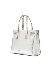 GIANNI CHIARINI MINI HAND BAG ALTEA CON TRACOLLA SILVER/ CARAMELLO BS 10965 RNGDBL 125