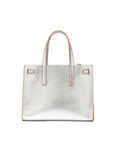 GIANNI CHIARINI MINI HAND BAG ALTEA CON TRACOLLA SILVER/ CARAMELLO BS 10965 RNGDBL 125