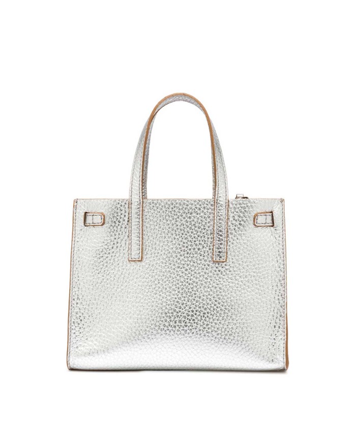 GIANNI CHIARINI MINI HAND BAG ALTEA CON TRACOLLA SILVER/ CARAMELLO BS 10965 RNGDBL 125