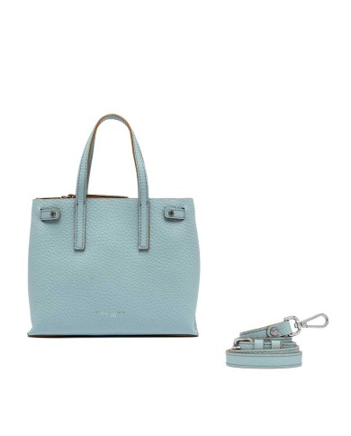 GIANNI CHIARINI MINI HAND BAG ALTEA CON TRACOLLA SKY/ CARAMELLO BS 10965 RNGDBL 125