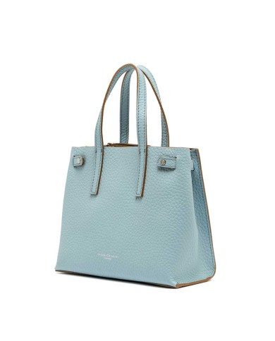 GIANNI CHIARINI MINI HAND BAG ALTEA CON TRACOLLA SKY/ CARAMELLO BS 10965 RNGDBL 125