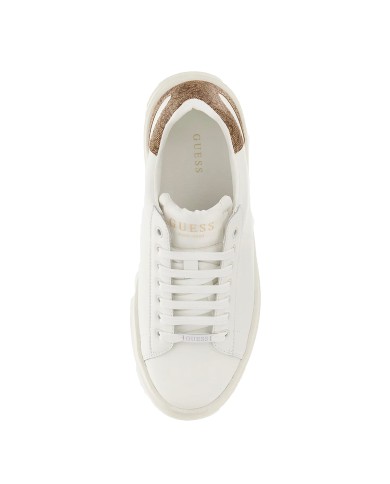 GUESS SCARPA DONNA SNEAKER ELBINA PELLE WHITE BEIGE FLJELB 125
