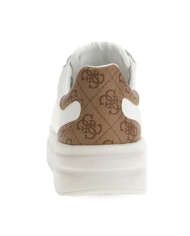 GUESS SCARPA DONNA SNEAKER ELBINA PELLE WHITE BEIGE FLJELB 125