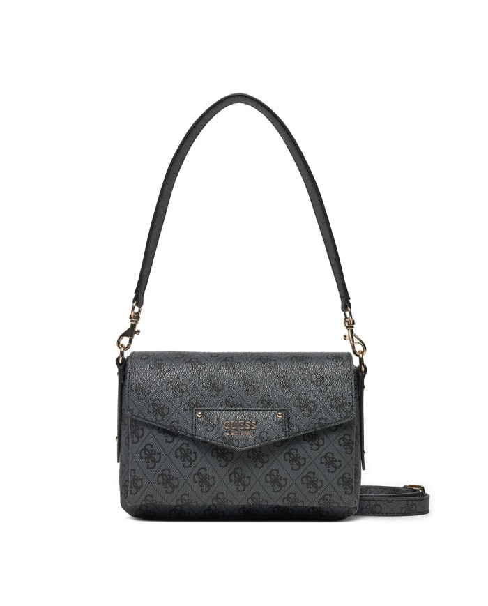 GUESS BORSA DONNA SHOULDER FLAP BAG CON TRACOLLA MONOGRAM BRENTON COAL HWEBG8 125