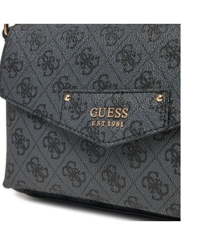 GUESS BORSA DONNA SHOULDER FLAP BAG CON TRACOLLA MONOGRAM BRENTON COAL HWEBG8 125