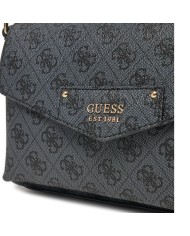 GUESS BORSA DONNA SHOULDER FLAP BAG CON TRACOLLA MONOGRAM BRENTON COAL HWEBG8 125