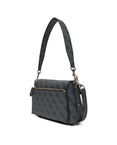 GUESS BORSA DONNA SHOULDER FLAP BAG CON TRACOLLA MONOGRAM BRENTON COAL HWEBG8 125