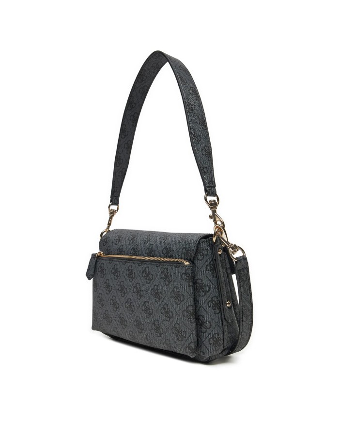 GUESS BORSA DONNA SHOULDER FLAP BAG CON TRACOLLA MONOGRAM BRENTON COAL HWEBG8 125