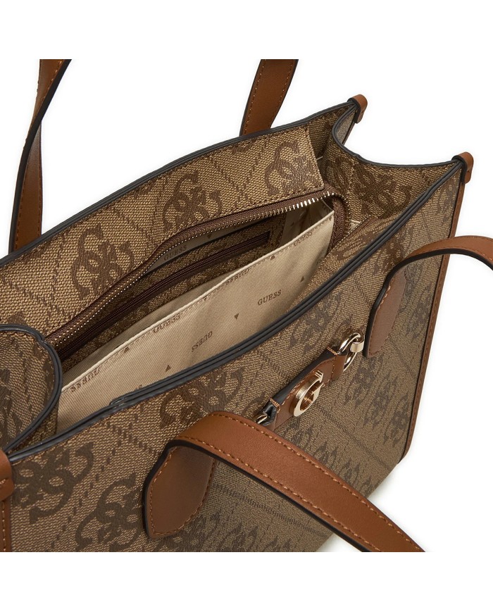 GUESS BORSA DONNA TOTE BAG CON TRACOLLA IZZY 4G LATTE LOGO HWOS86 125