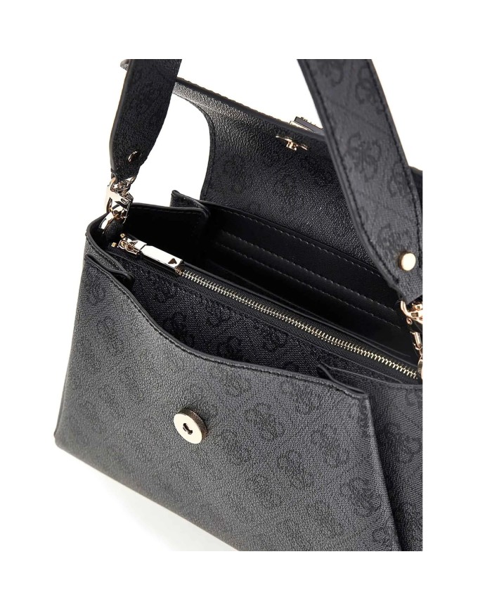 GUESS BORSA DONNA SHOULDER FLAP BAG SORA GIRLFRIEND LOGO COAL HWSG95 125